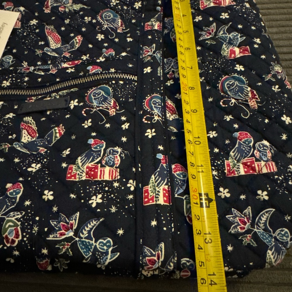 Vera Bradley Iconic Vera Tote & Hipster Set Holiday Owls Navy Background NWT - Picture 9 of 16